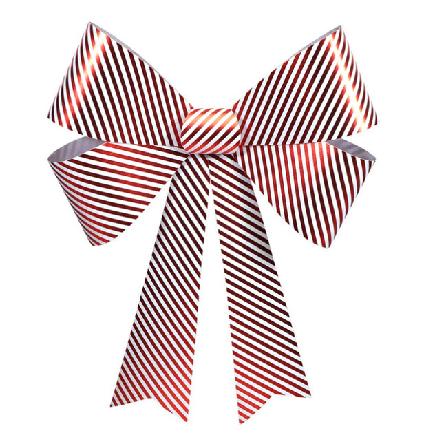 Lazo Rojo Blanco Rayas Gigante 86cm