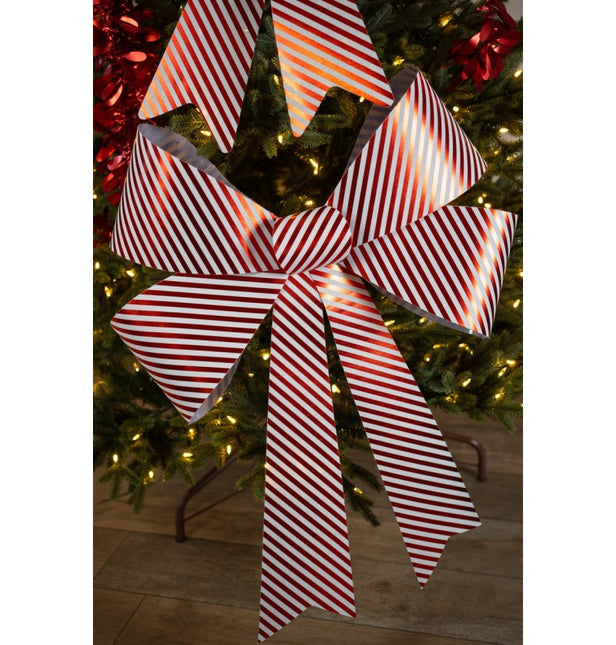 Lazo Rojo Blanco Rayas Gigante 86cm