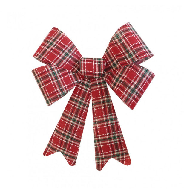 Lazo Rojo Verde Cuadros Escoceses Pequeño 38cm