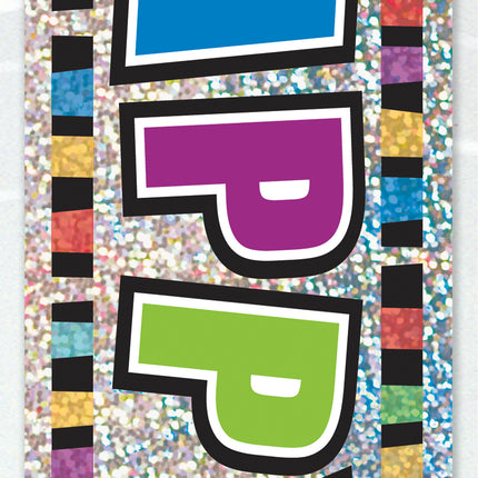 Cinta de Barrera Feliz Cumpleaños Coloreada 3,65 m