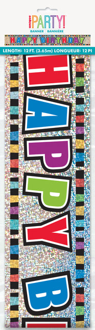 Cinta de Barrera Feliz Cumpleaños Coloreada 3,65 m