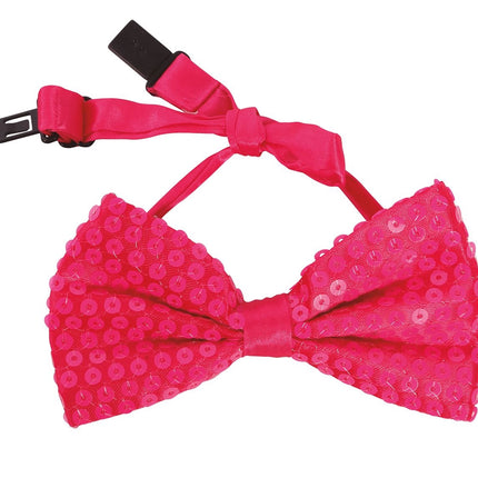 Lazo Rosa Neón Purpurina 13cm