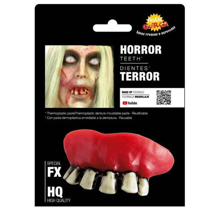 Dientes de zombi de Halloween