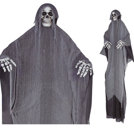 Adorno Colgante Halloween Gris Esqueleto 3,2m