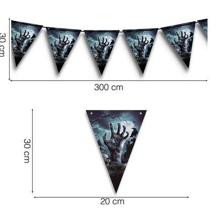 Guirnalda de Halloween Cementerio 3m