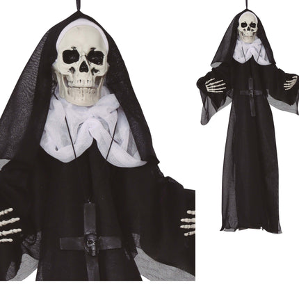 Halloween Monja Colgante Esqueleto 50cm