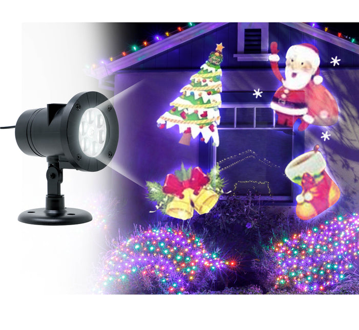 Proyector Figuras Halloween Y Navidad Incluye 12 Diapositivas
