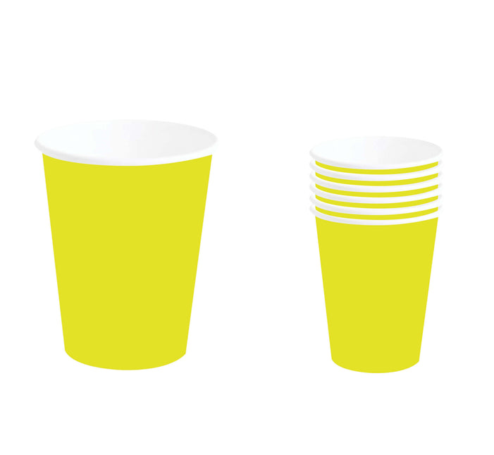 Vasos Amarillos 240ml 6ud