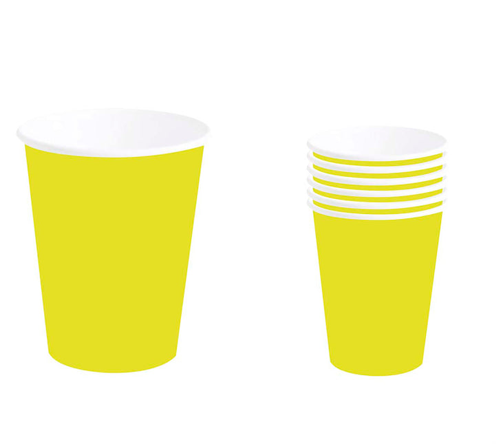 Vasos Amarillos 240ml 6ud
