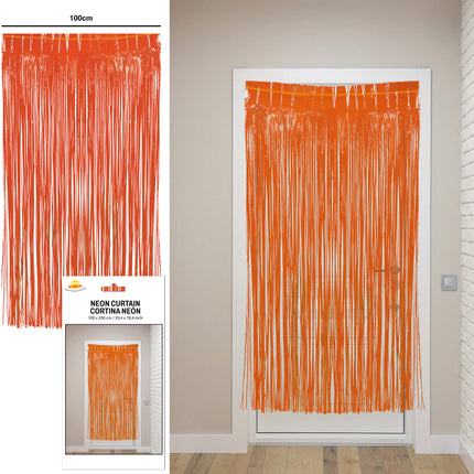 Cortina de puerta naranja 2m