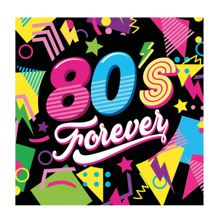 Servilletas Neón 80S 33cm 12ud.