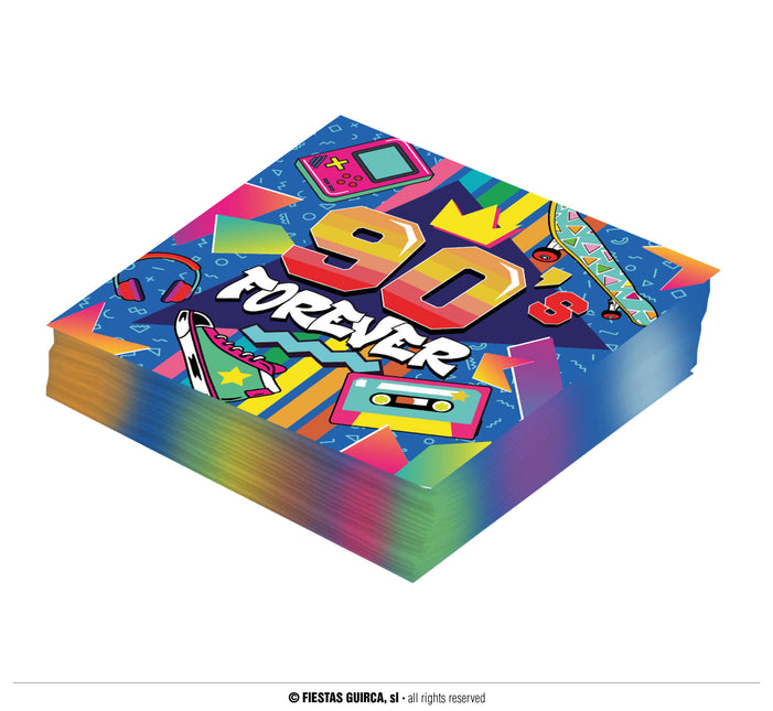 Servilletas 90s 33cm 12ud