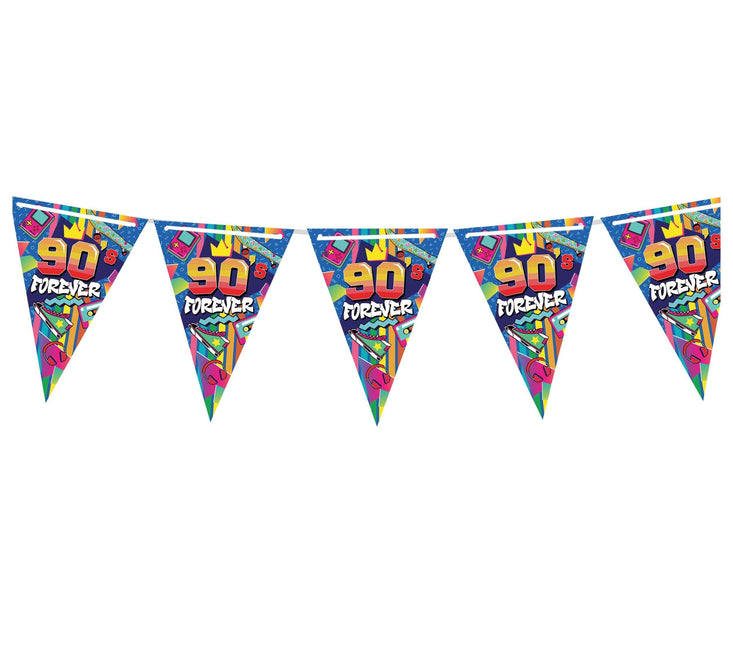 90s Guirnalda de colores 3m