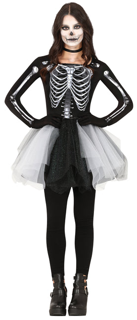 Esqueleto Vestido Halloween Señoras Negro