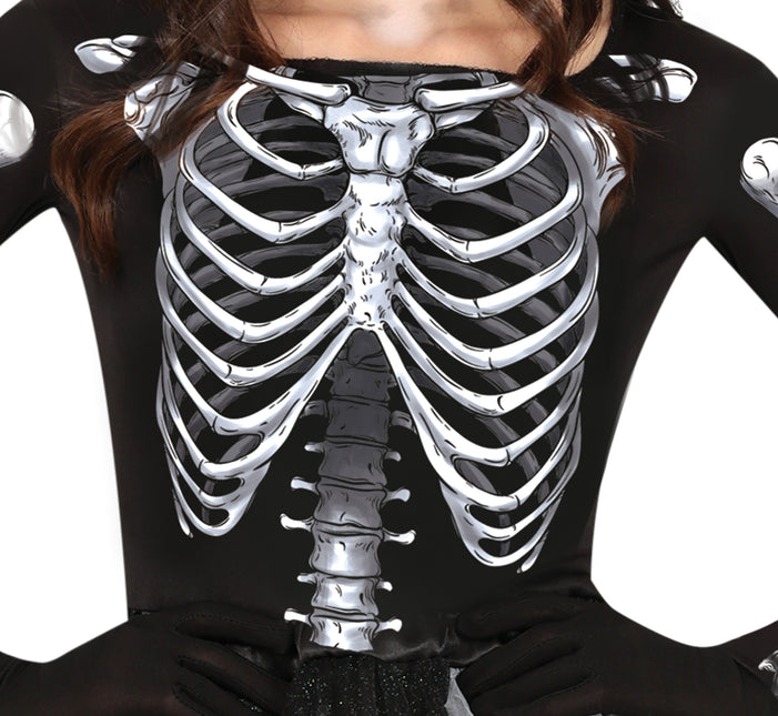 Esqueleto Vestido Halloween Señoras Negro