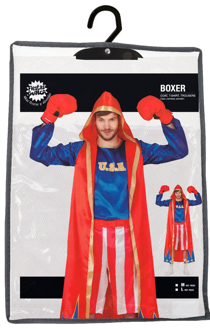 Disfraz de Boxeador Rojo Azul