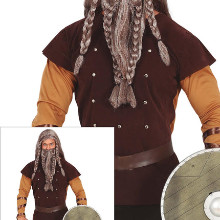 Disfraz de Vikingo Hombre Marrón