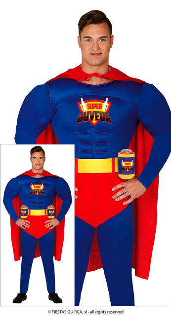 Disfraz de Super Buveur Hombre