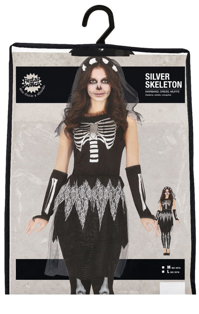 Disfraz de esqueleto de Halloween para mujer