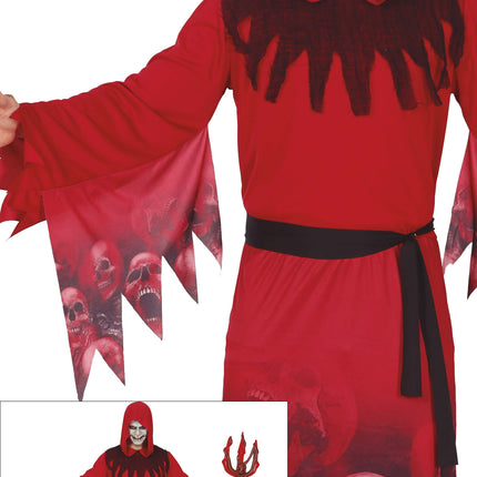 Disfraz de Halloween Rojo Reaper para Hombre