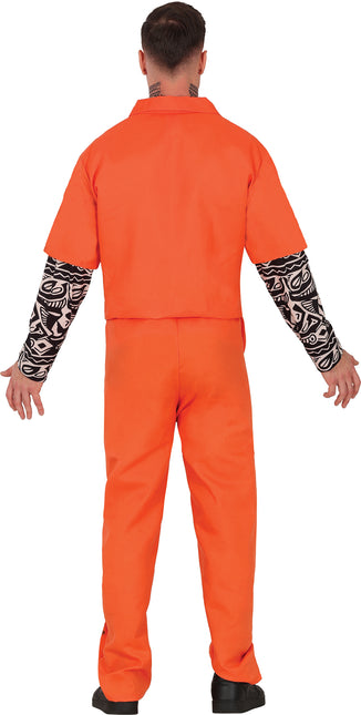 Disfraz Halloween Naranja Prisionero Hombre
