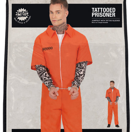 Disfraz Halloween Naranja Prisionero Hombre