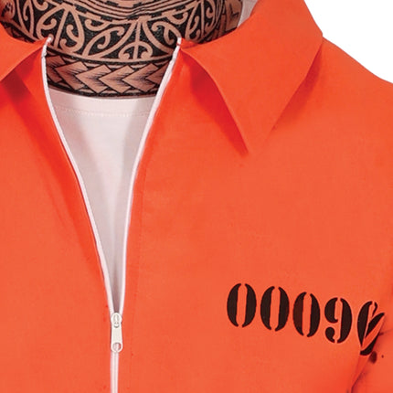 Disfraz Halloween Naranja Prisionero Hombre