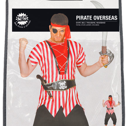 Disfraz de Pirata Rojo Blanco Hombre