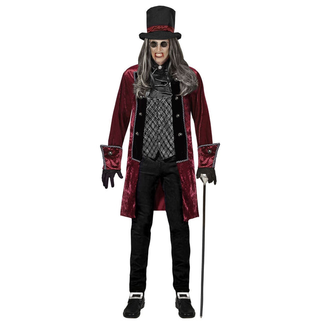 Disfraz de Halloween Vampiro Rojo Burdeos Hombre