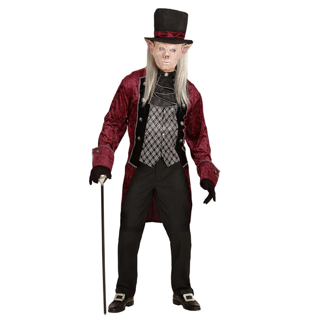 Disfraz de Halloween Vampiro Rojo Burdeos Hombre