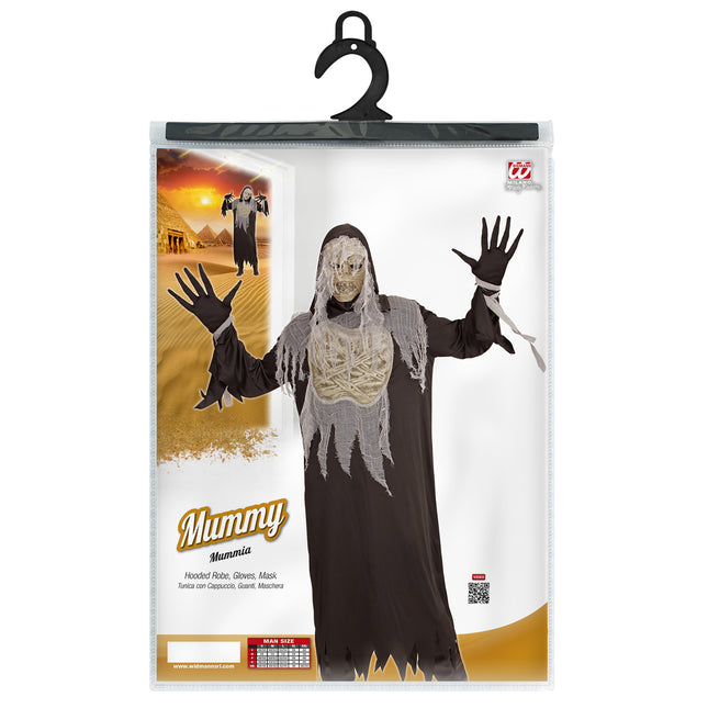 Disfraz de momia para hombre 4 piezas