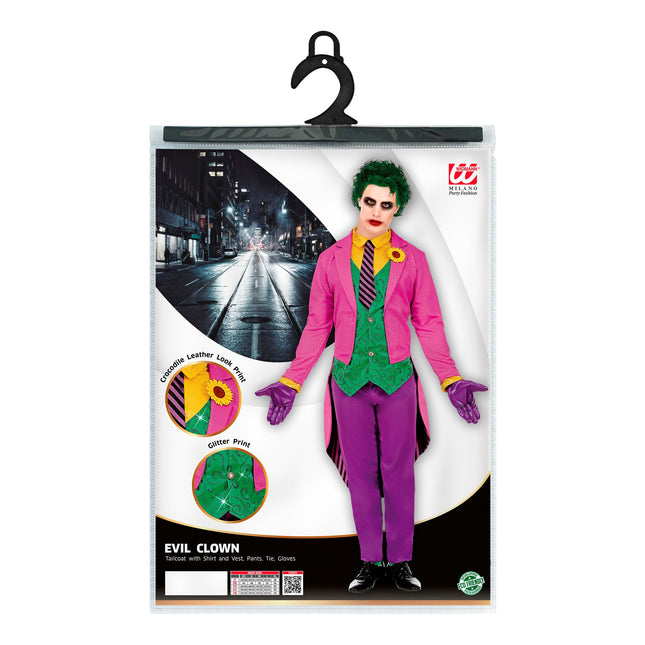 Disfraz Halloween Joker Rosa Hombre