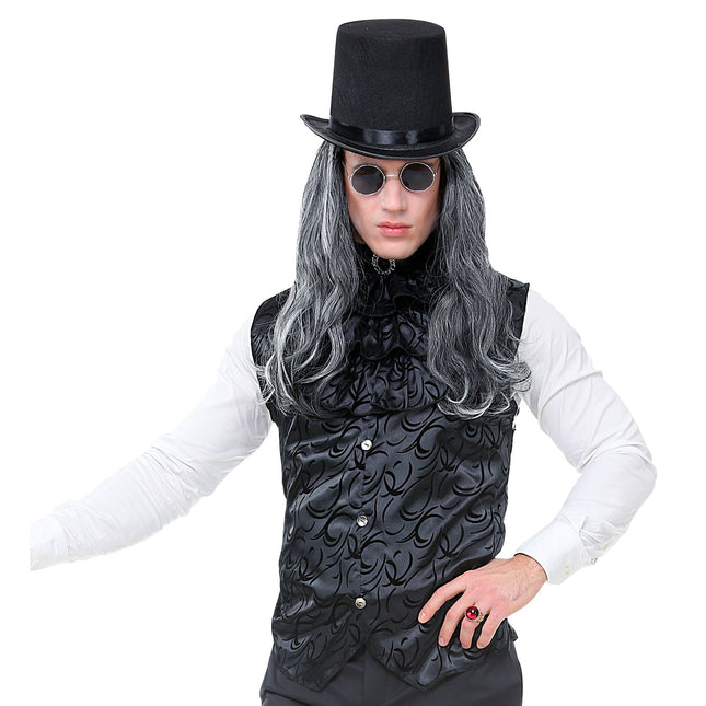 Chaleco Halloween Negro Gótico