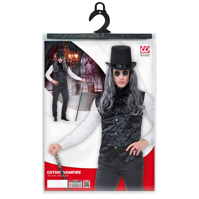 Chaleco Halloween Negro Gótico