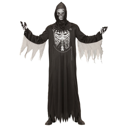 Disfraz de Halloween Esqueleto de la Parca para hombre