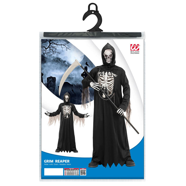 Disfraz de Halloween Esqueleto de la Parca para hombre