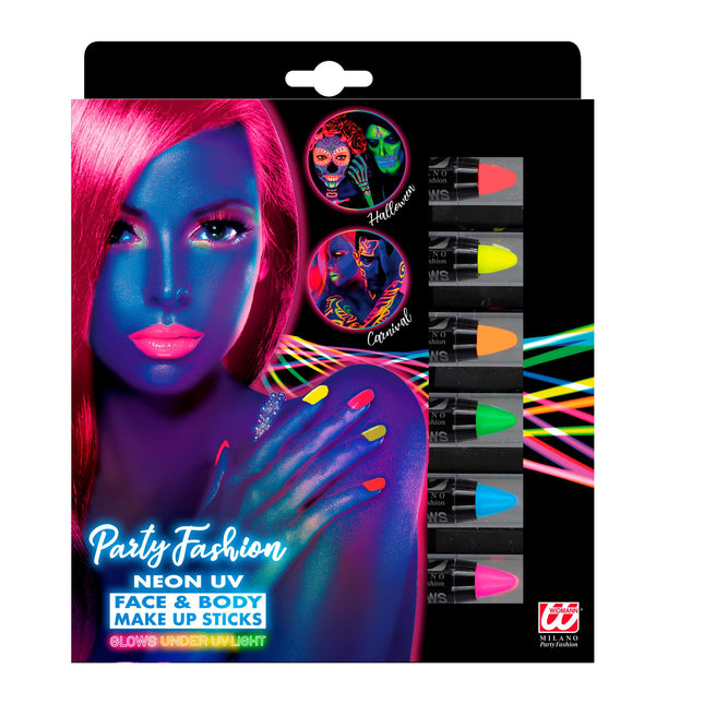 Lápiz de color Schmink Brilla en la oscuridad 3,5 ml 6uds
