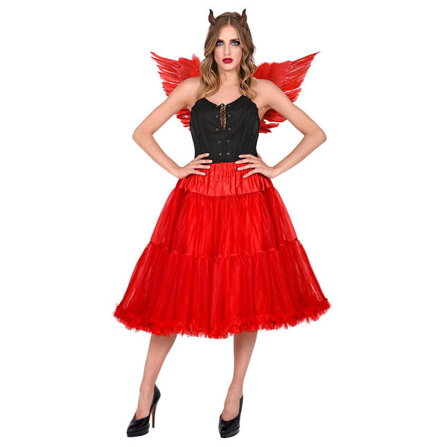 Falda Roja Tul 65cm
