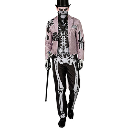 Disfraz de Halloween de Novio Esqueleto para Hombre