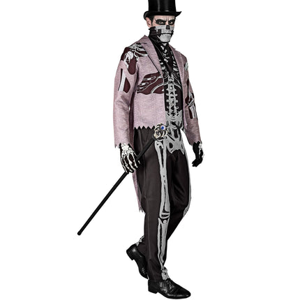 Disfraz de Halloween de Novio Esqueleto para Hombre