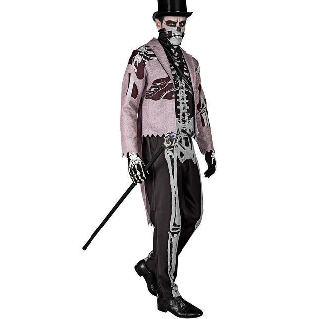 Disfraz de Halloween de Novio Esqueleto para Hombre