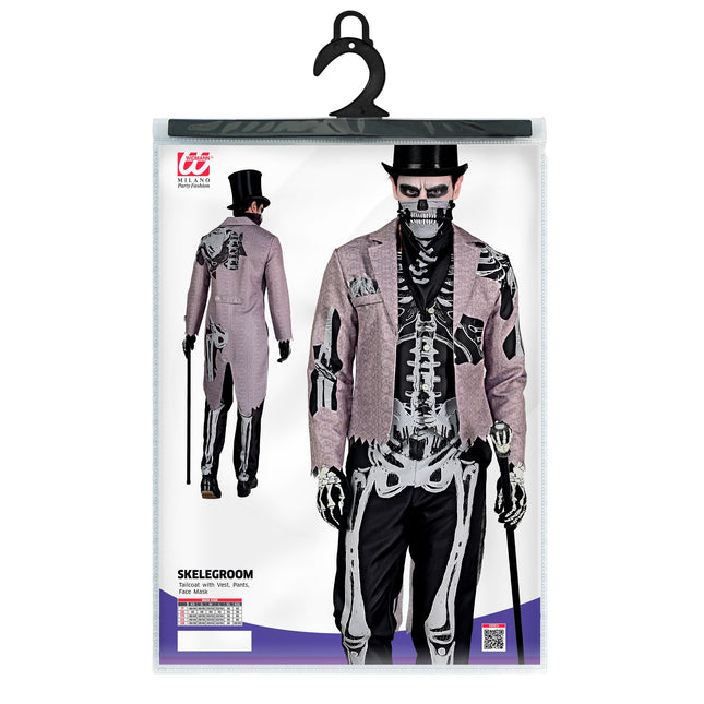 Disfraz de Halloween de Novio Esqueleto para Hombre