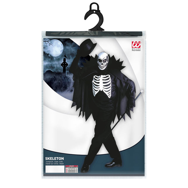 Disfraz Halloween Blanco Negro Esqueleto