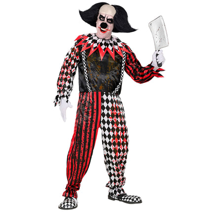 Disfraz Halloween Payaso Rojo Negro