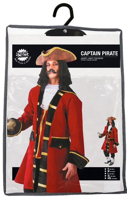 Traje pirata Rojo Burdeos Hombre