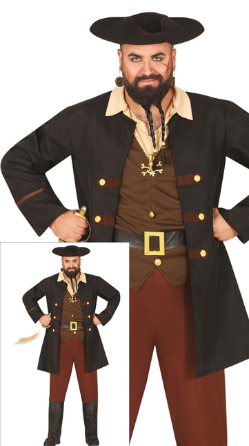 Traje Pirata Marrón Hombre