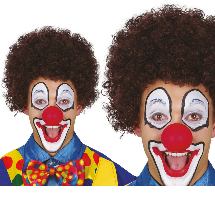 Rizos de peluca castaña