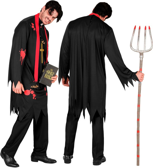 Disfraz de Halloween de Sacerdote Zombi para Hombre