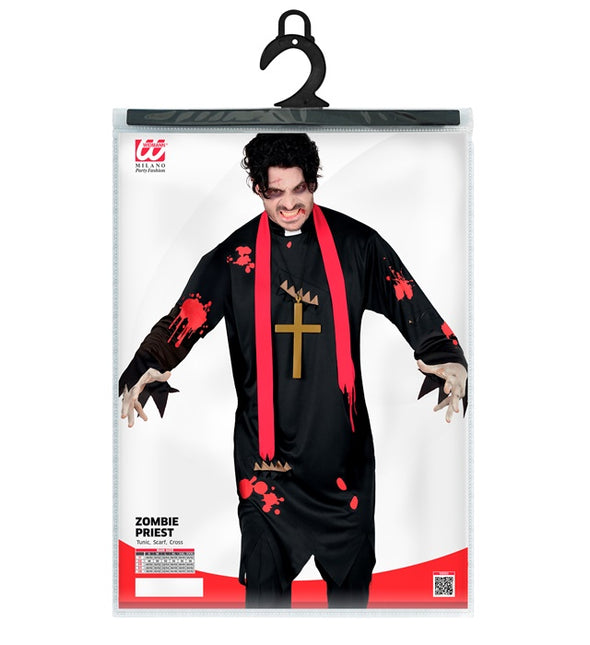 Disfraz de Halloween de Sacerdote Zombi para Hombre