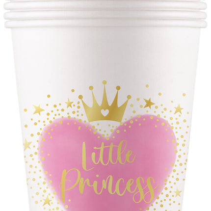 Vasos Corazones Princesita 200ml 8pcs